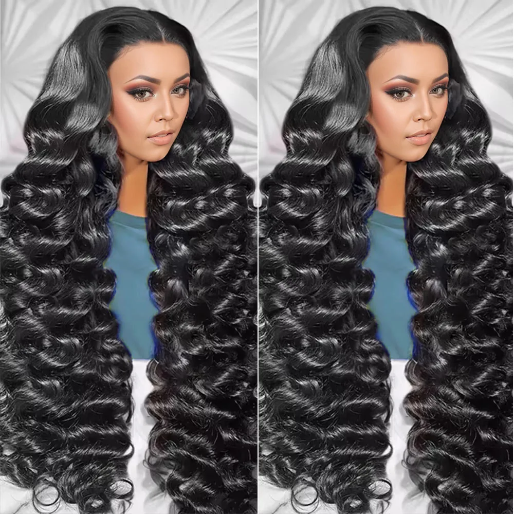 

300 Density Loose Deep Wave 13x6 Lace Front Human Hair Wigs Preplucked For Women Brazilian Nature Wave 13x4 HD Lace Frontal Wigs
