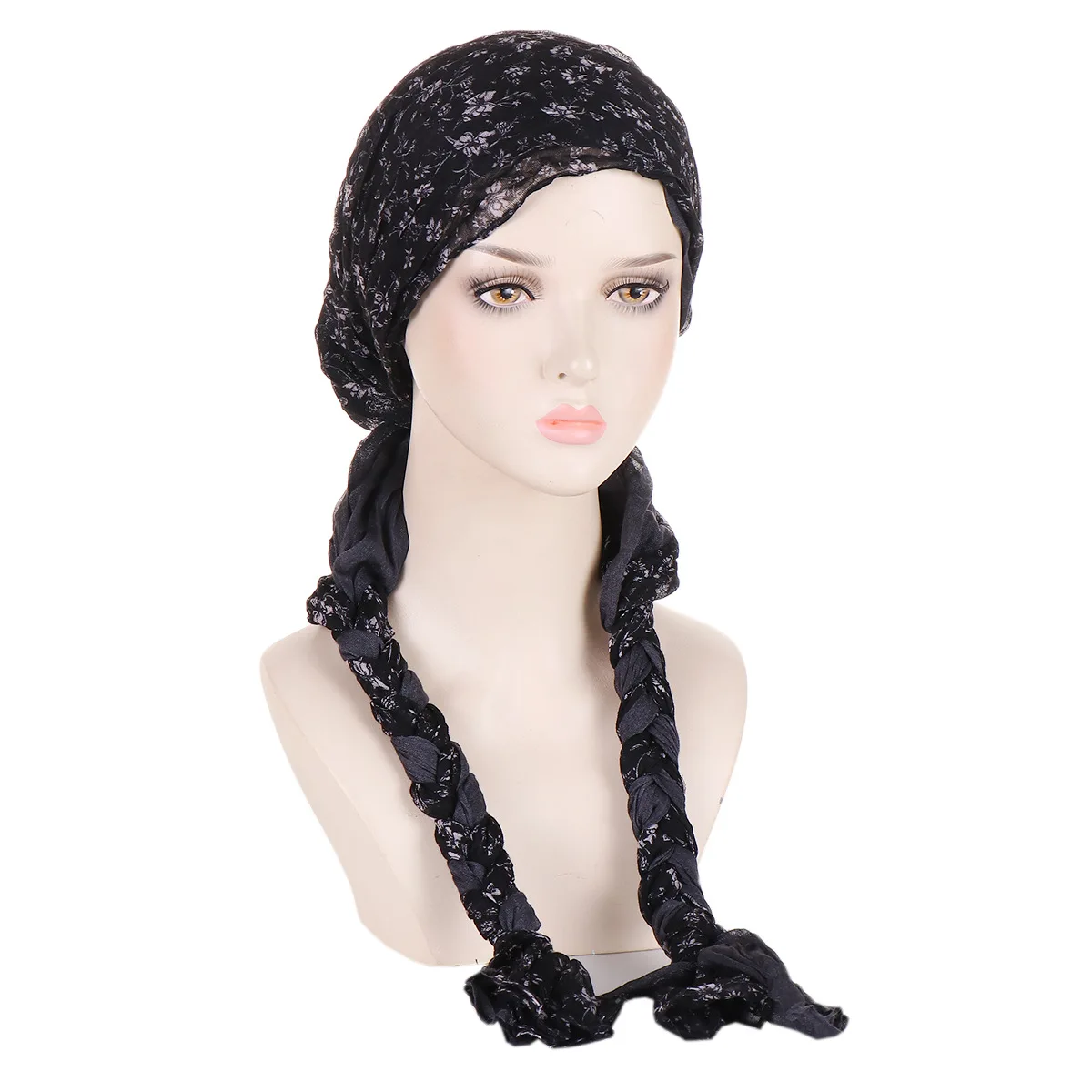 Women Pre Tied Muslim Braids Turban Hijab Cancer Chemo Hat Hair Scarf Accessories for Women Women\'s Hats Chemotherapy