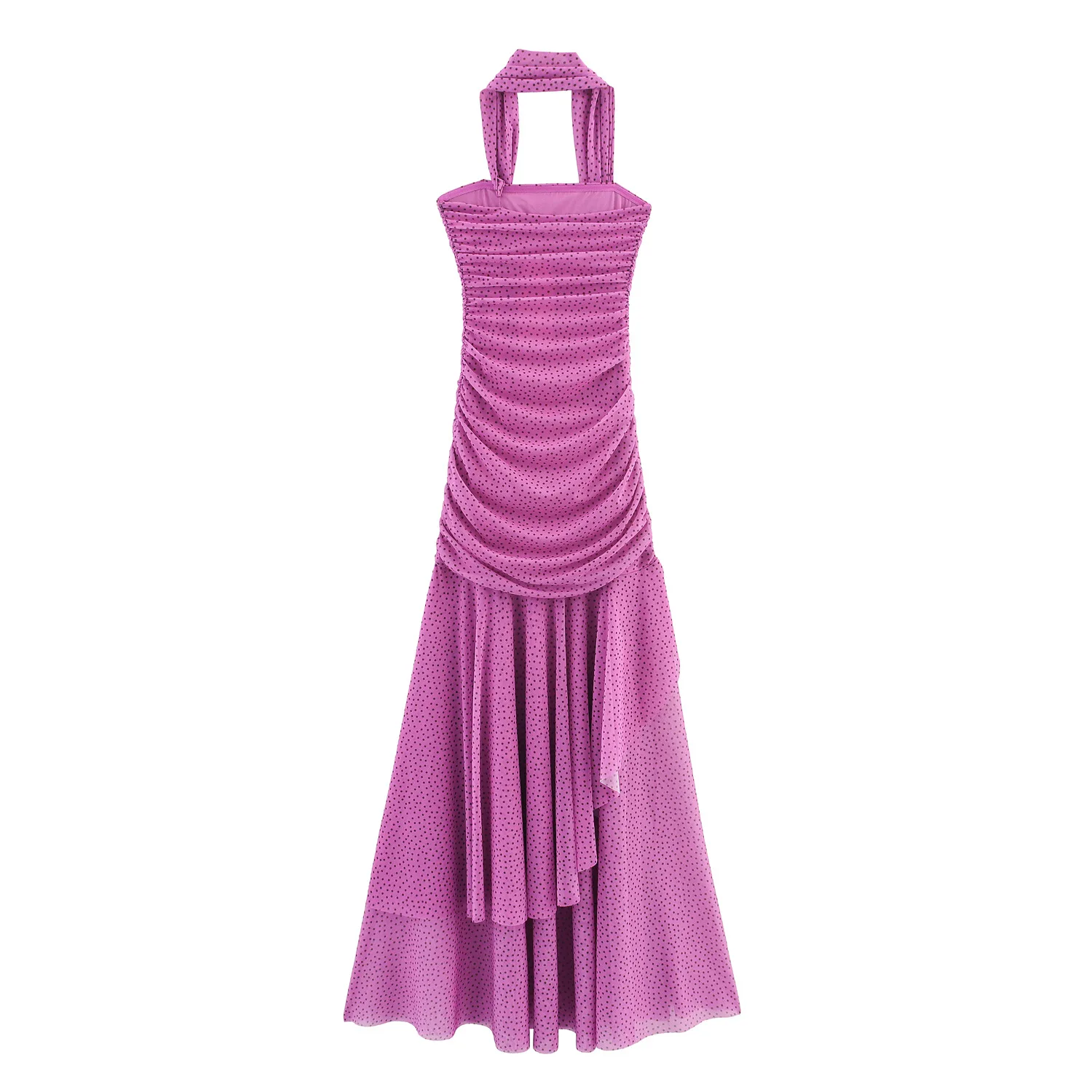 Retro Sexy Hottie Chic Women Dress Polka Dot Sleeveless Backless Maxi Dress Fashion 2025 Summer Evening Party Club Dress