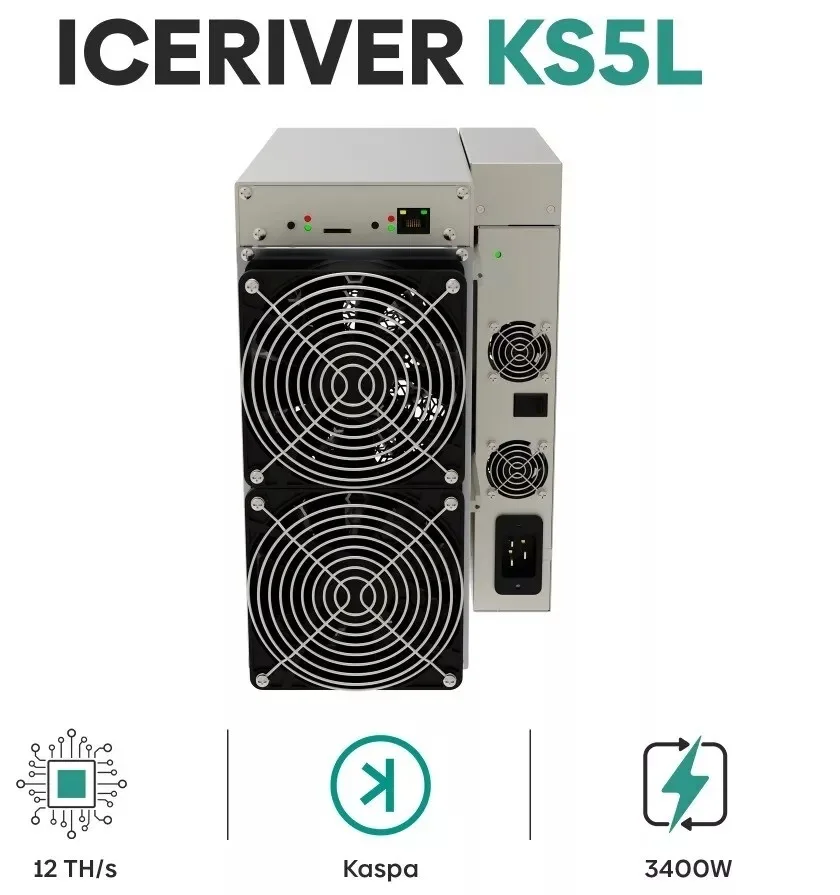 

Купите 3, получите 2 бесплатно IceRiver KS5L Kaspa Miner 12T 3400 Вт KAS с блоком питания и шнуром