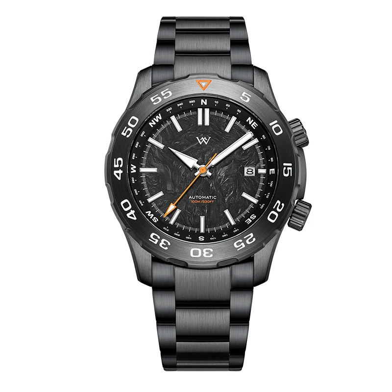 WM Watch Automatic Mechanical Men Watch Miyota8215 Sapphire Outdoor Military Waterproof Compass Welly Merck Watches Man 157M-WM