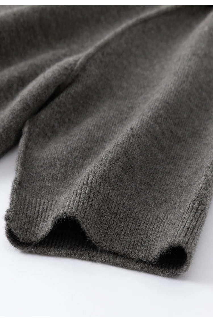 MZ62054 Damen-Strickjacke aus weichem Kaschmirmix, Kurzarm, Polokragen, Knopfleiste, edles Alltagstop – Detail 9