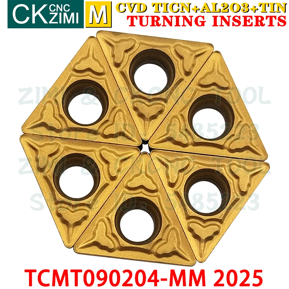 TCMT090204-MM 2025 TCMT 090204 MM 2025 Carbide Inserts External Turning Inserts Tools CNC Mechanical metal lathe cutting tools