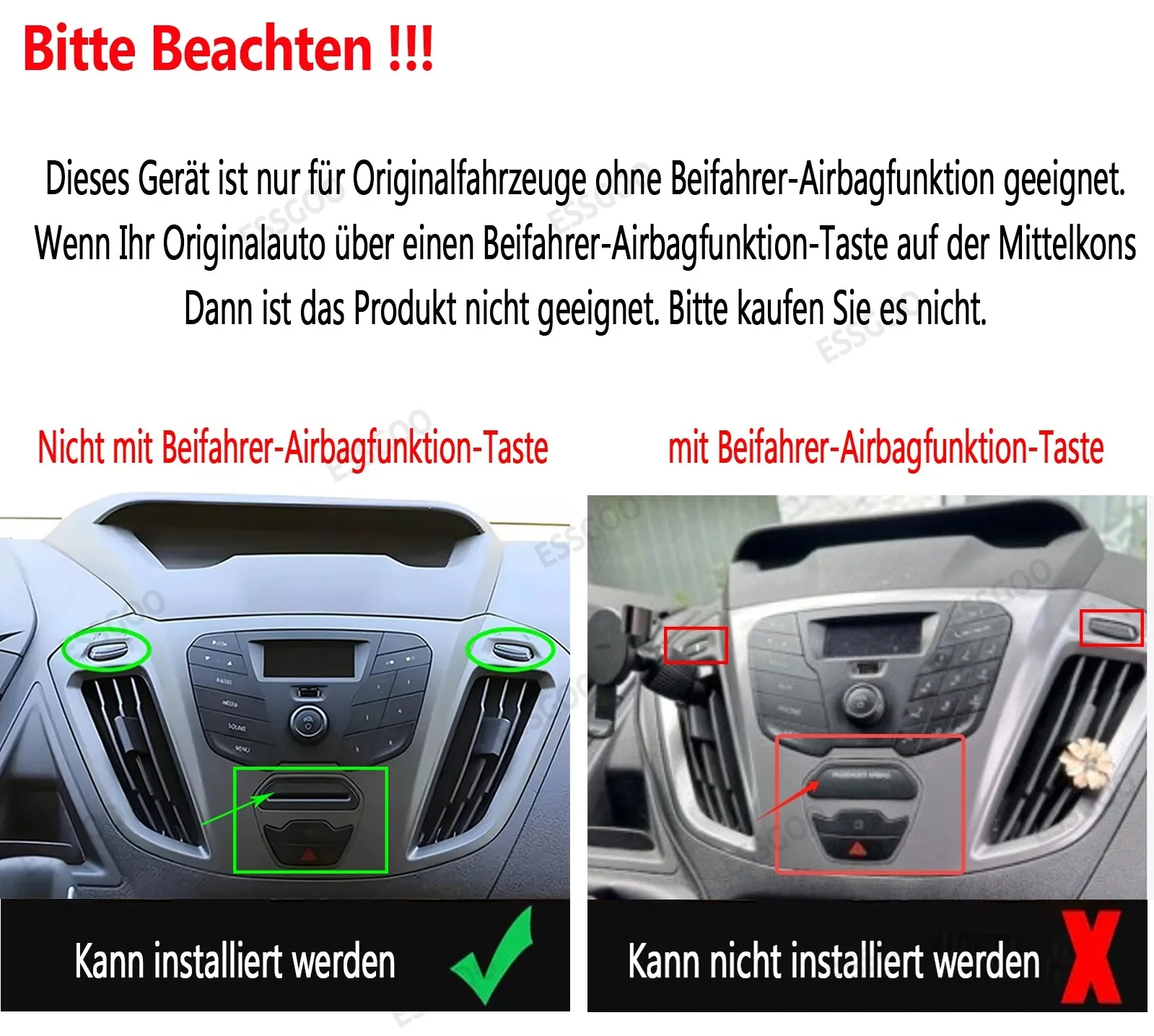 MPOETC 4+64GB Für Ford Transit Custom 2012-2021 Android 15 CarPlay 9-Zoll-Autoradio GPS-Navigation Head Unit FM/AM Radio+DAB&DVR&Kamera – Detail 4