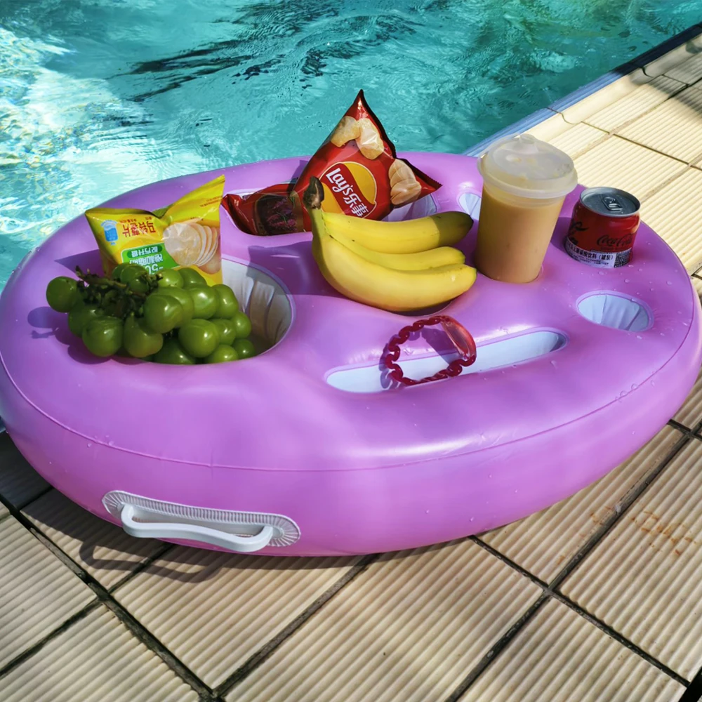 

Надувной держатель для напитков с большой вместимостью, плавающий держатель для напитков для джакузи, бассейна, пляжа и вечеринок - для напитков и телефонов