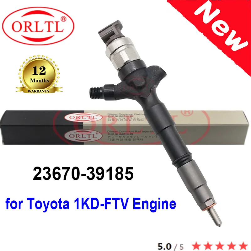 

ORLTL NEW 23670-39185 23670 39185 2367039185 New Injector 095000-7030 095000 7030 for oyota 1KD-FTV Engine