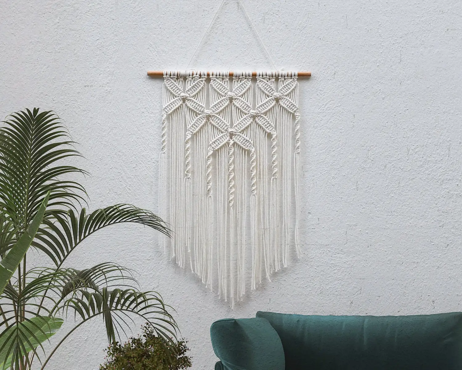 Macrame wall hanging, home decor, nursery gift,geometric woven tapestry, bohemian wedding, wall decor, small macrame, macrame cu