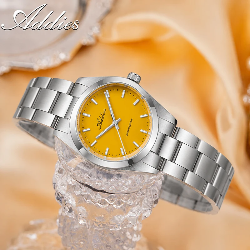 ADDIES Luxury Brand Women Watch 31mm Japan 2035 Ladies Quartz Steel Watches Luminous 50m Waterproof Sapphire Glass Wristwatch