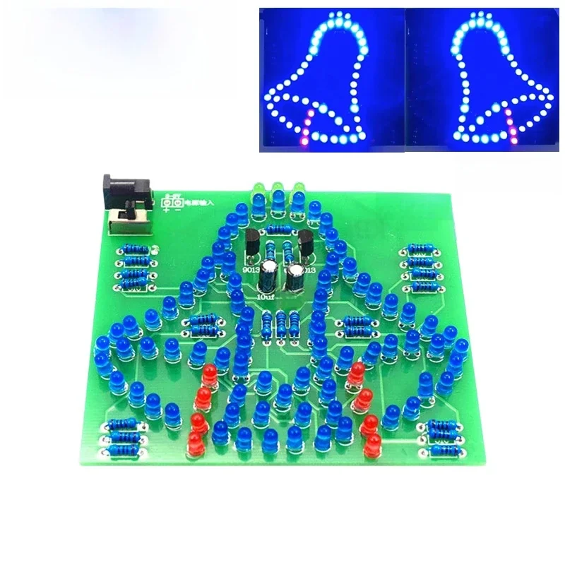 Laboratoryjne dzwonki wahadłowe DIY Windbell Fun Lutowanie Elektroniczne dzwonki wahadłowe Wind Chime 95 diod LED Migające światło DC 5V Zestaw edukacyjny — zdjęcie produktu 7