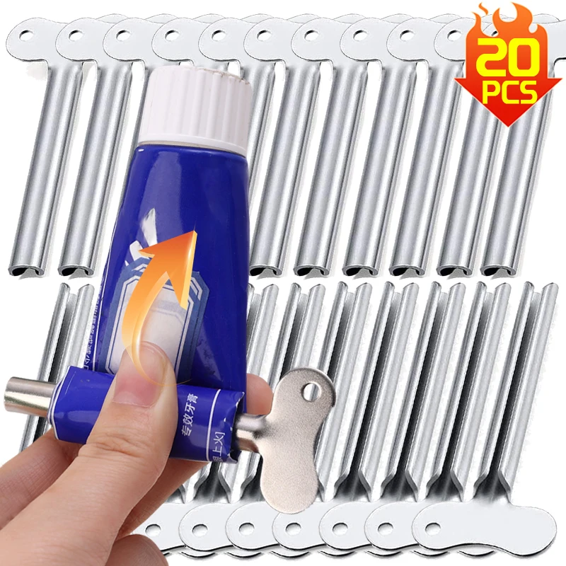 5/1pcs Stainless Steel Toothpaste Squeezer Facial Cleanser Squeezer Tube Rolling Press Squeezer Dispenser Bathroom Accessories