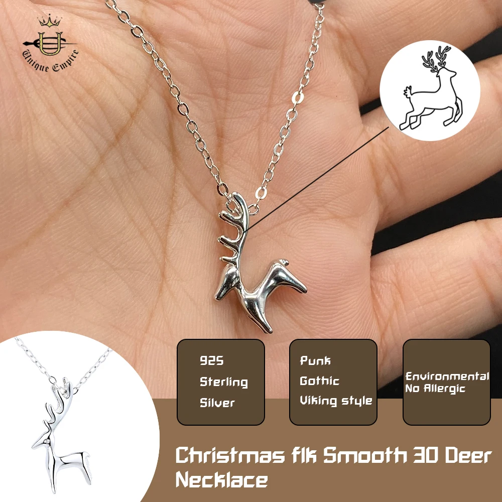 

Кулон «Зачарованный лесной олень», изящное ожерелье из оленьих рогов из стерлингового серебра, элегантный подарок на праздник на тему эльфа, унисекс, нежный