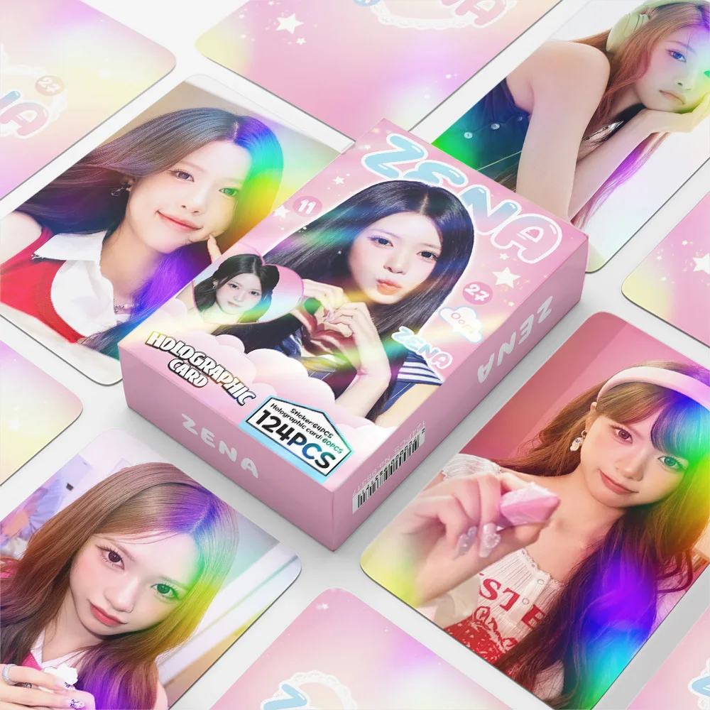 124Pcs/Set Idol Girl Group RESCENE Member WONI MINAMI ZENA High Definition Printed Photo LOMO Card Sticker Fan Collection Gift
