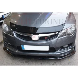 For Honda Civic FD6 Front Bumper Attachment Lip 2004-2020 Piano Glossy Black Splitter Diffuser Universal Spoiler Bumper