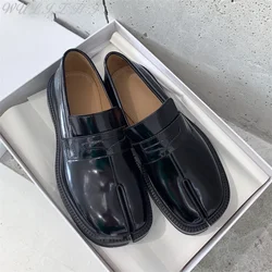 Scarpe da uomo in pelle con punta divisa Casual da lavoro moda fatte a mano su misura Slip On scarpe eleganti da festa mocassini comodi