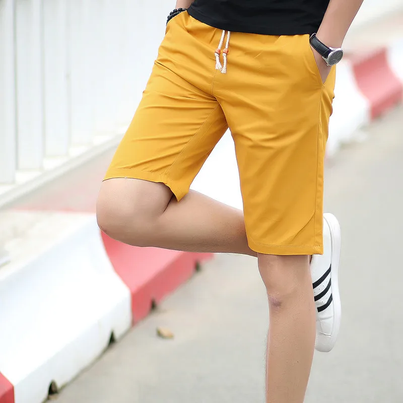 Men's Shorts Hot 2022 Summer Casual Cotton Fashion Style Boardshort Bermuda Male Drawstring Elastic Waist Breeches Beach Shorts