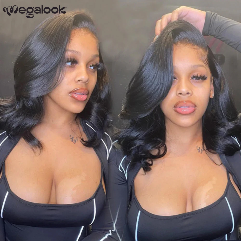 

Megalook 6x5 Invisible Knots Glueless Loose Body Wave Wigs Realistic Hairline Natural Black Beginner Friendly