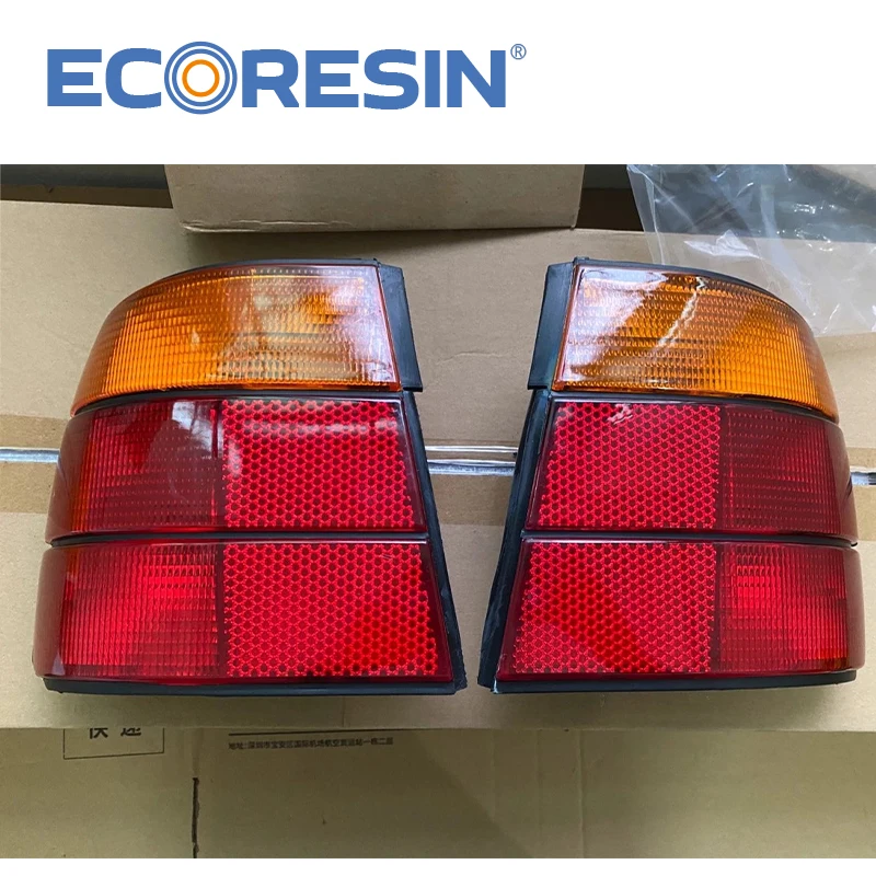 For BMW E34 Taillight Tail Light Rear Lights Lamps Yellow  White Grey Car Auto Parts Replacement  Aftermarket Outer Inner Light