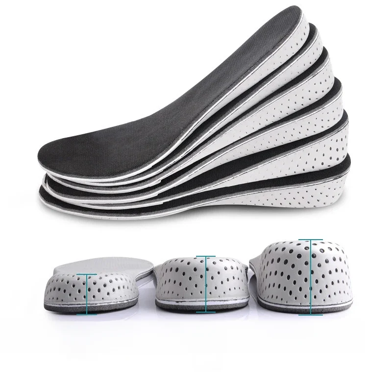 1 Paar Einlegesohlen zur Erhöhung der Höhe, Unisex-Schuhe, Einlegesohle, Höhenlift, verstellbarer Schnitt, Schuh-Ferseneinsatz, größere Unterstützung, saugfähige Fußpolster