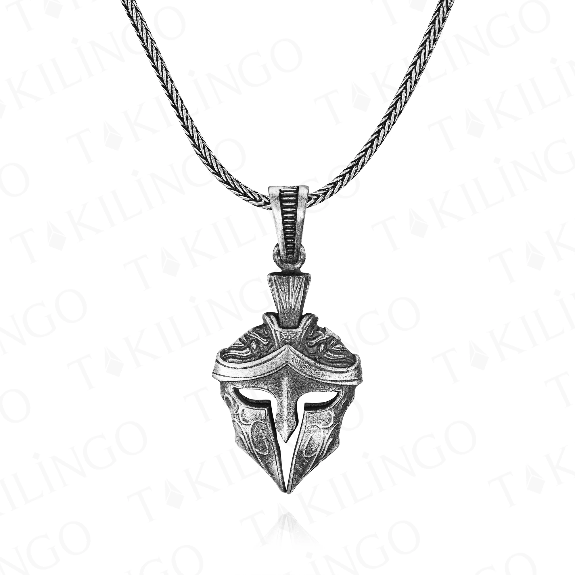 Spartan Warrior Helmet Necklace 925 Sterling Silver Mask Pendant Necklace Party Gifts For Men