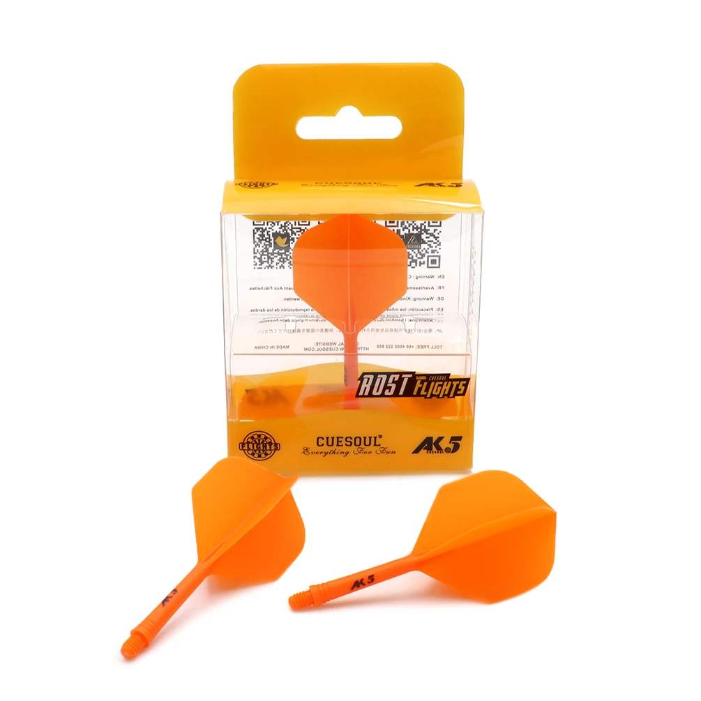 

CUESOUL Integrated Dart Shaft and Flights Orange Standard Shape-21mm/28mm/33mm