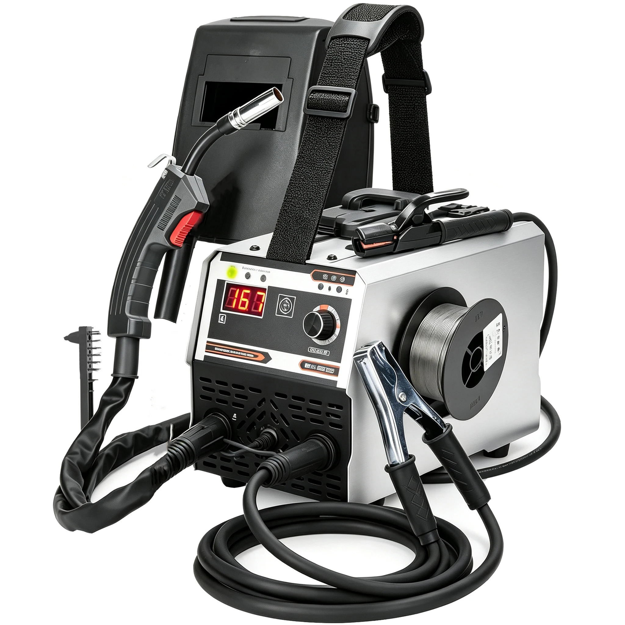 2 In 1 MIG MMA Welding Machine IGBT DC invert Welder Automatic Wire Feeding Contact Welding Non-Gas-shielding Arc Welder
