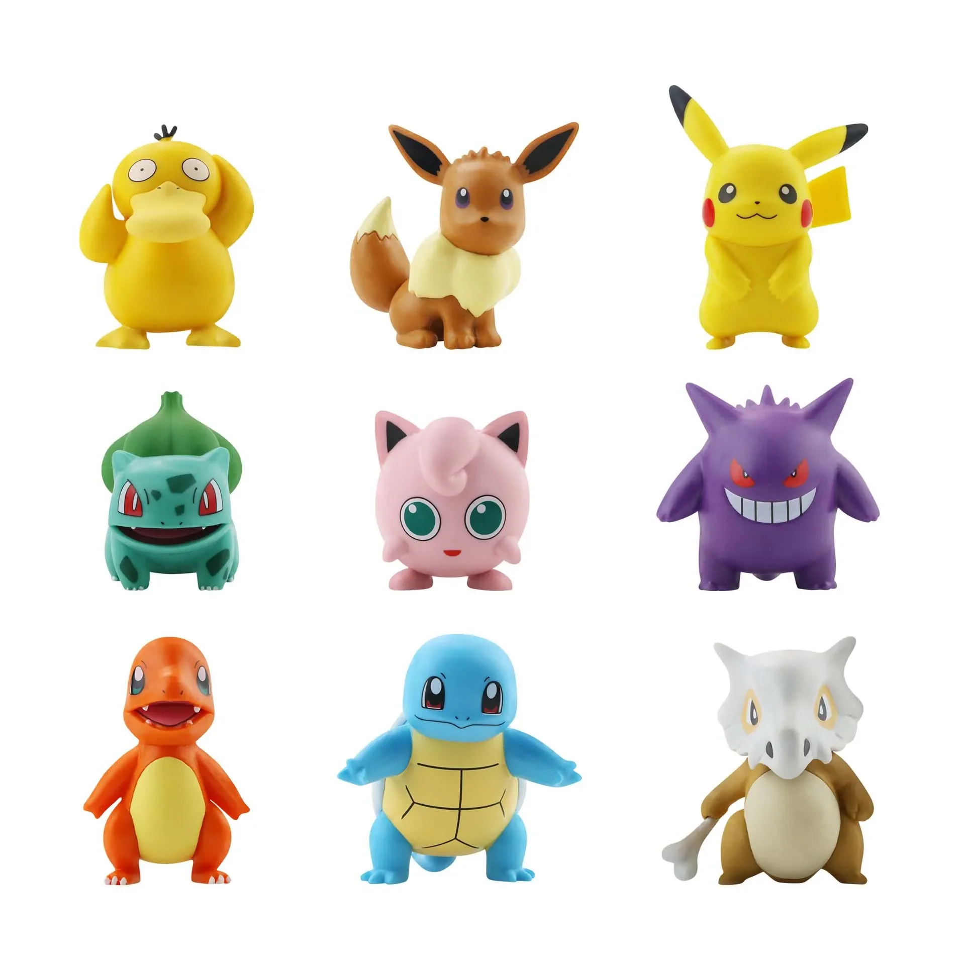 Figurines d'action Pokemon Pikachu, jouets, modèle Charmander, Psycanard, écureuil, Jigglypuff, Bulbasaur, poupées de collection Kawaii, cadeau pour enfants
