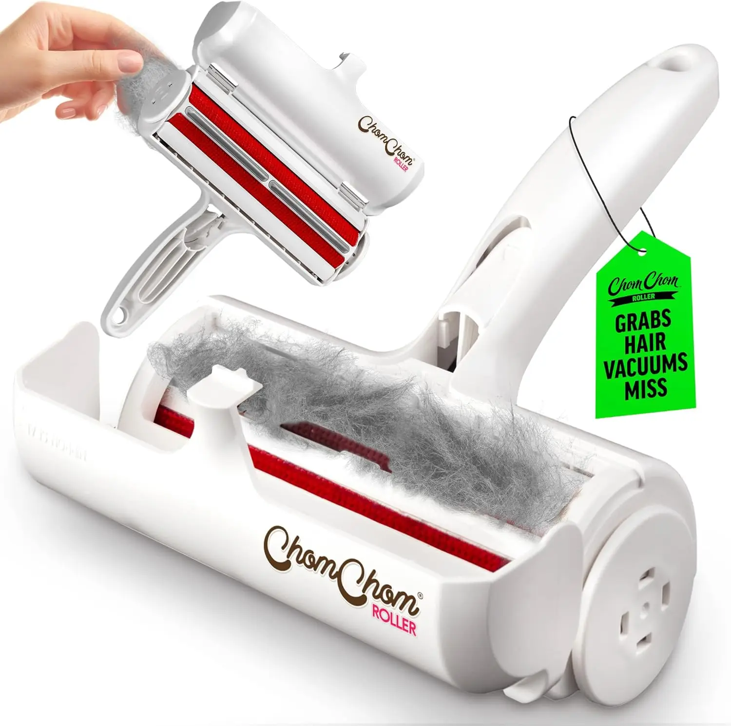 Self-cleaning Lint Sticking Roller 2 Sides Dedusting Brush Pet Hair Remover Brush Removing Dog Cat Hair from Sofa Carpet Clothe