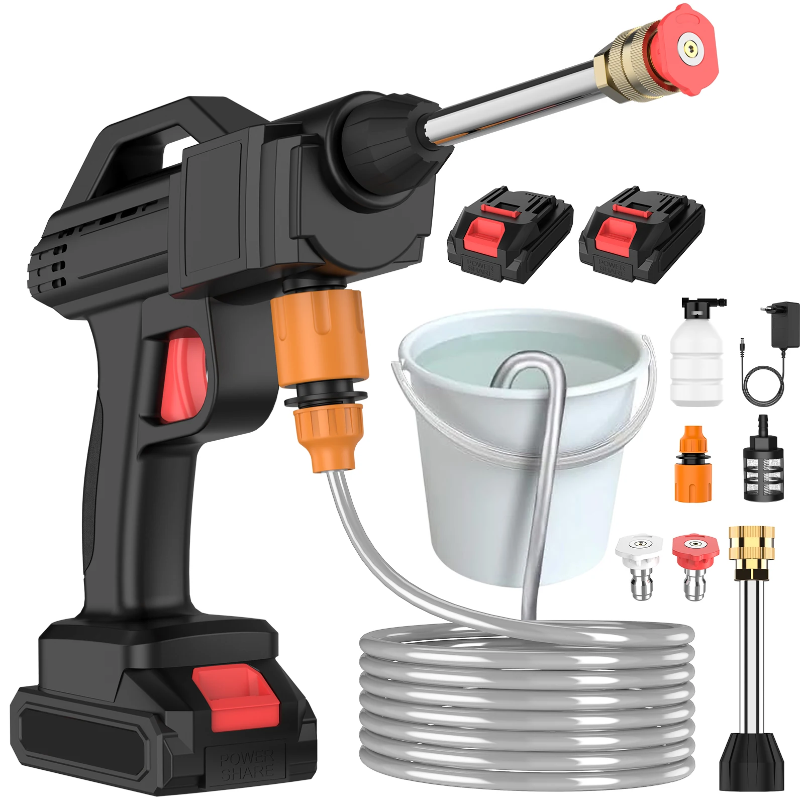 عالية الطاقة اللاسلكية ارتفاع ضغط غسيل السيارات رذاذ مدفع المياه المحمولة قابلة للشحن التطهير آلة الحديقة لبطارية ماكيتا 21 فولت #1