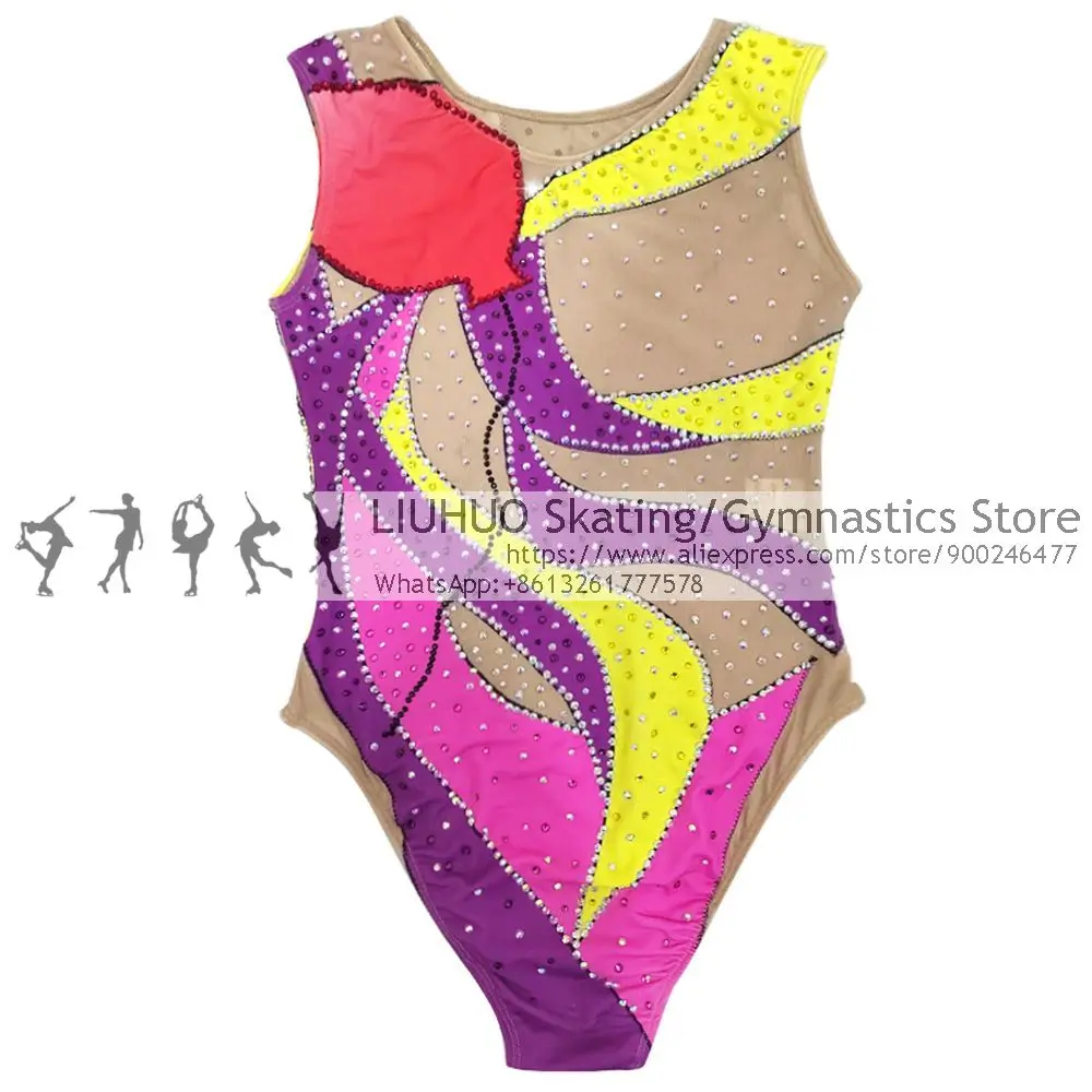 LIUHUO Synchronized Swimming Swimsuit Competition Performance Color Matching Flying Balloon Pattern