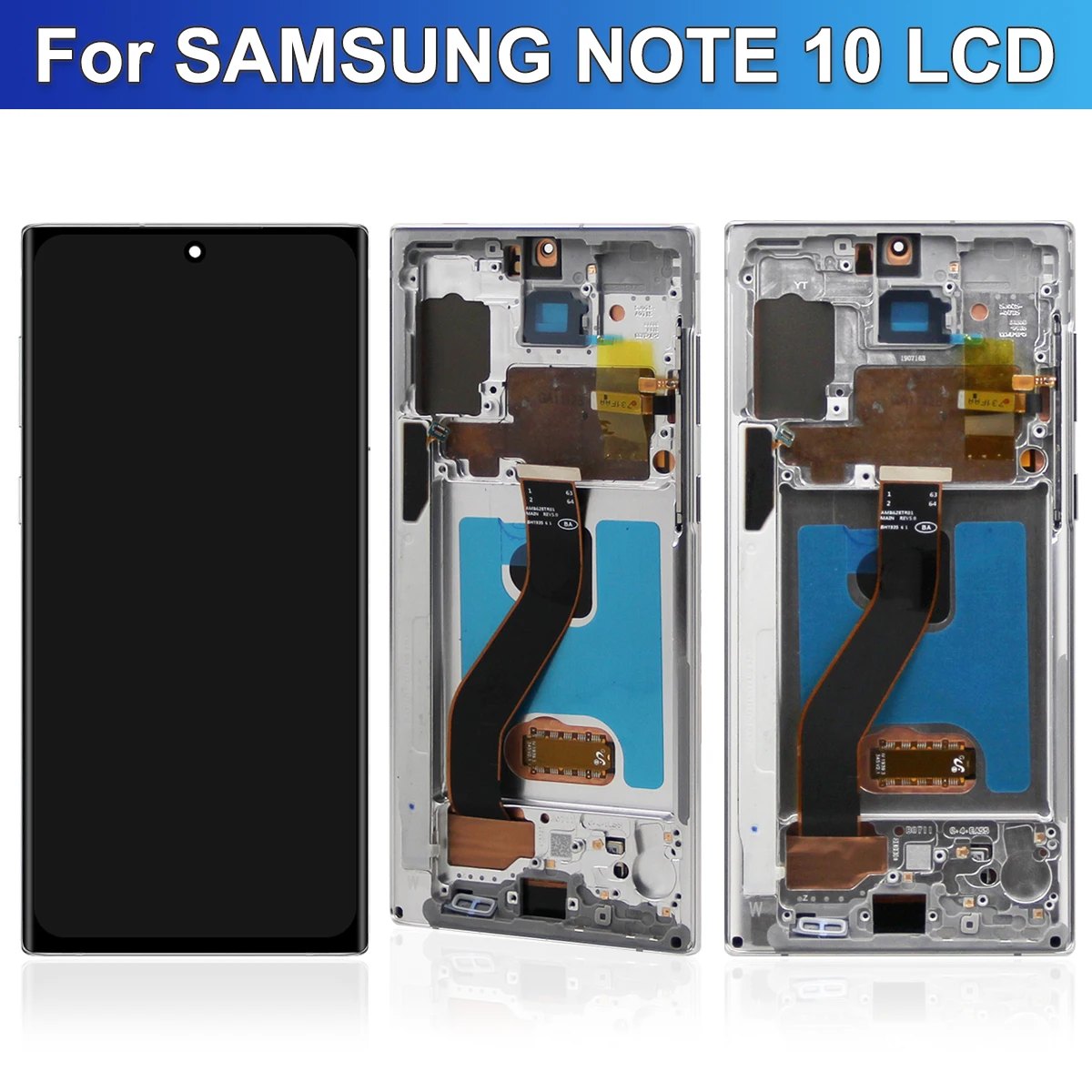 OLED Note 10 Display With Frame For Samsung Note 10 N970 SM-N970F, SM-N970U Display Touch Screen Digitizer Assembly Repair Parts