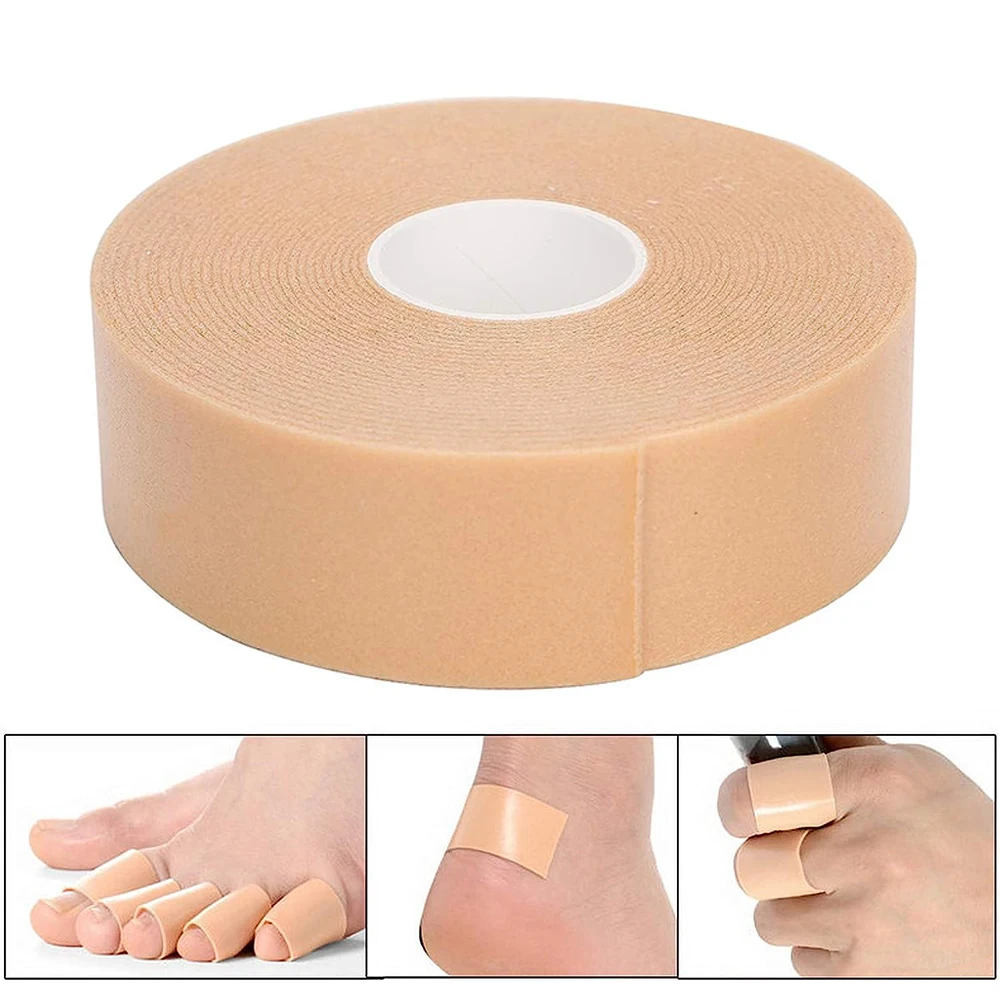 Foam Foot Protection Adhesive Tape 2.5cm x 4.5m Blister Tape Foot Care Sticker for Hand Feet Heel Toe Reduce Friction Pain