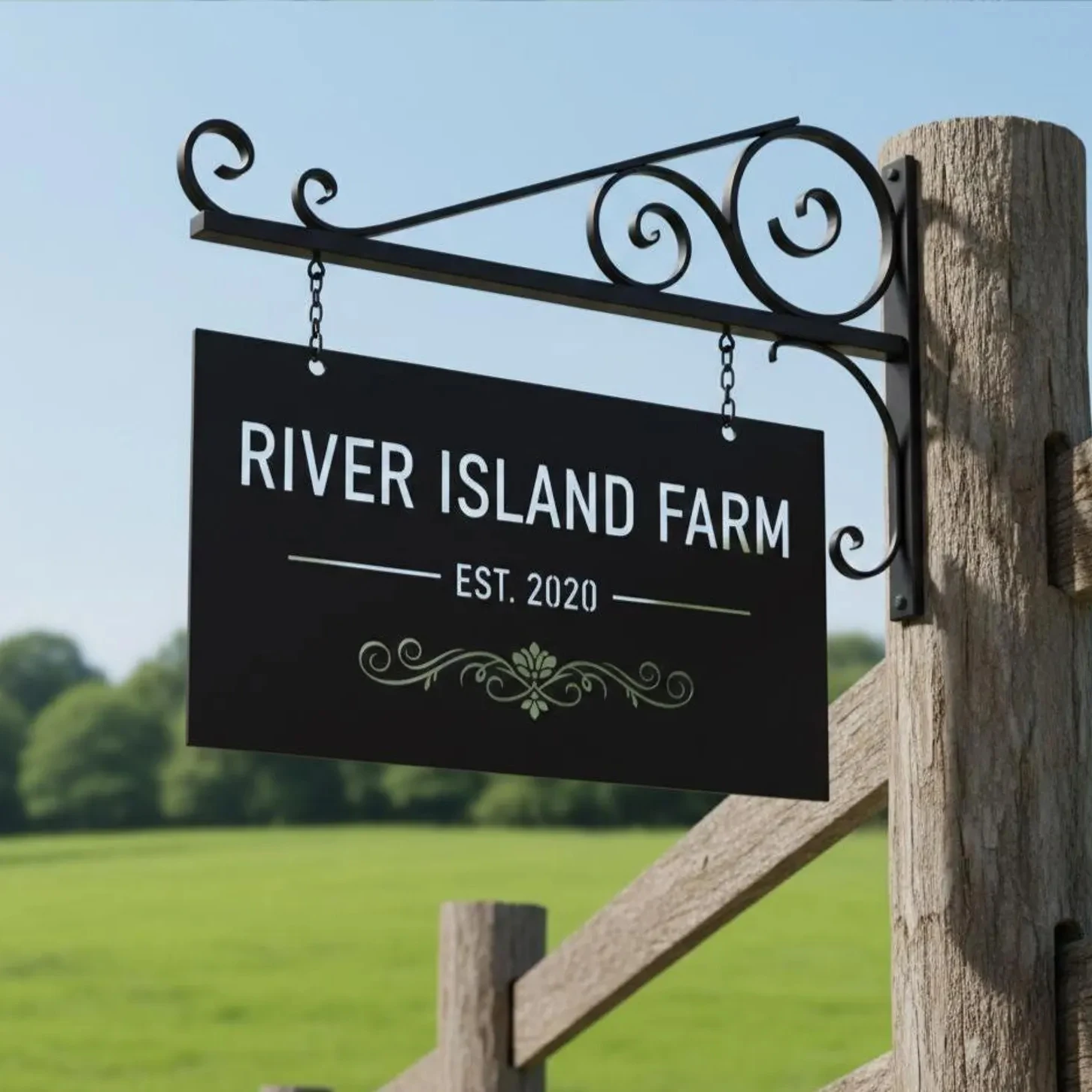 Custom Luxury Ranch Decor, Personalized Hanging Farm Sign, Custom Metal Sign, Farm Address Hanging,Housewarming Gfts,New Year Gi