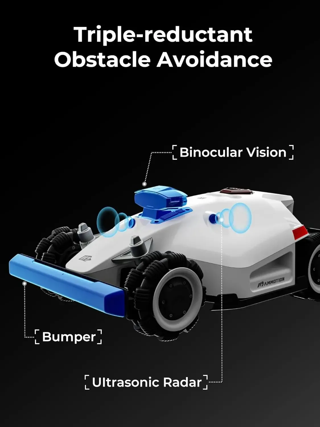 VENTAS CALIENTES PARA LUBA 2 AWD 10000 Robot cortacésped, cortacésped robot sin cables perimetrales, para 2,5 Acres 80% pendiente, altura de corte 1