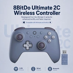 8BitDo New Ultimate 2C Wireless Gaming Controller for PC, Windows 10, 11, Steam Deck, Raspberry Pi, Android Gamepad Accessories