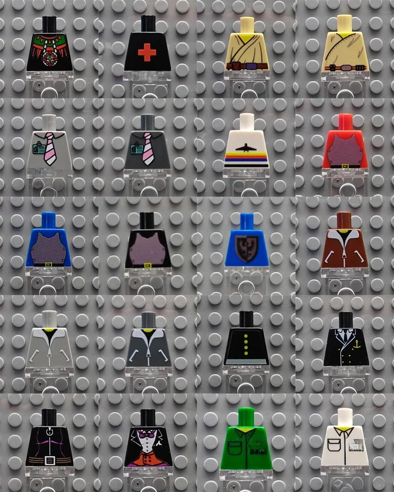 Kury Toys DIY MOC pour 973 Ensemble 5 # Pièces de blocs de construction imprimées pour le haut du corps, 1 pièce