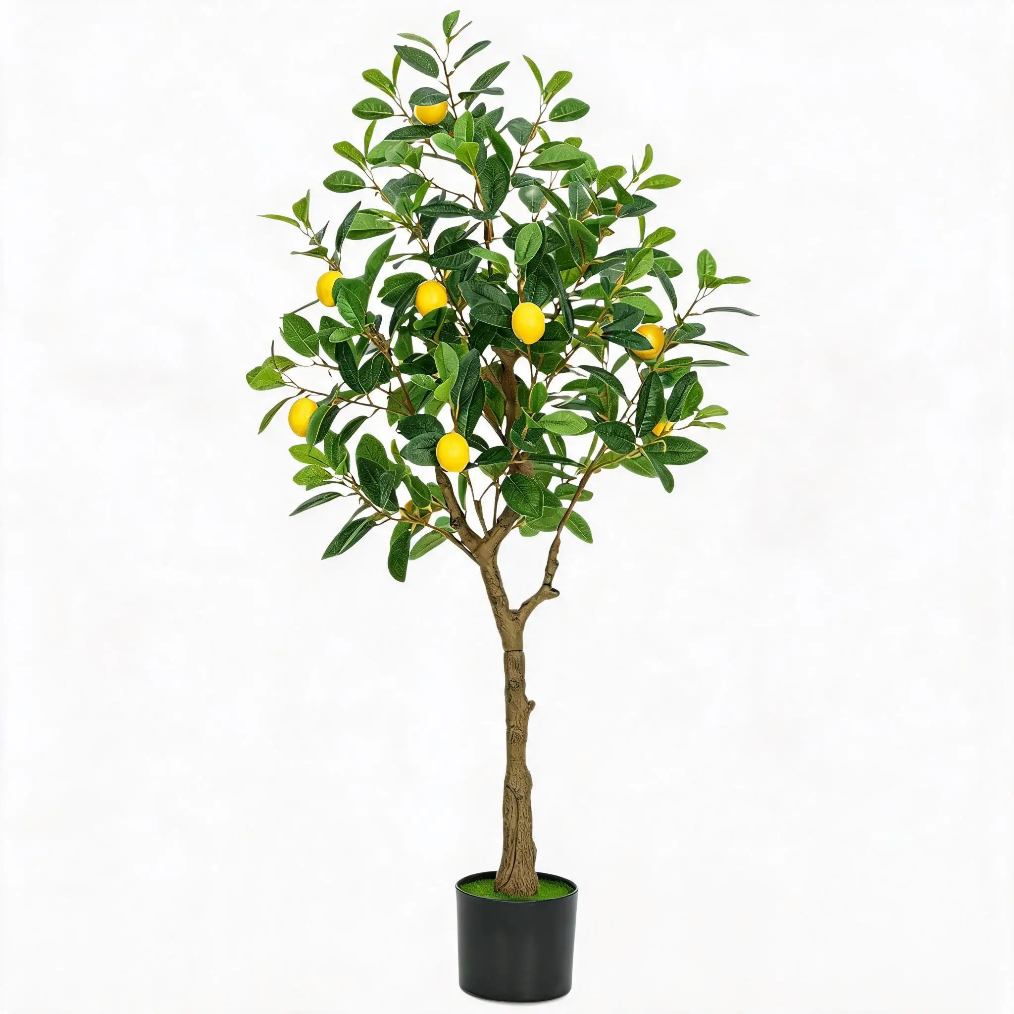 Arbre artificiel de cerisier en fleurs de 120 cm, fleurs de cerisier artificielles roses dans un pot en plastique, idéal pour la décoration intérieure, les mariages et les fiançailles