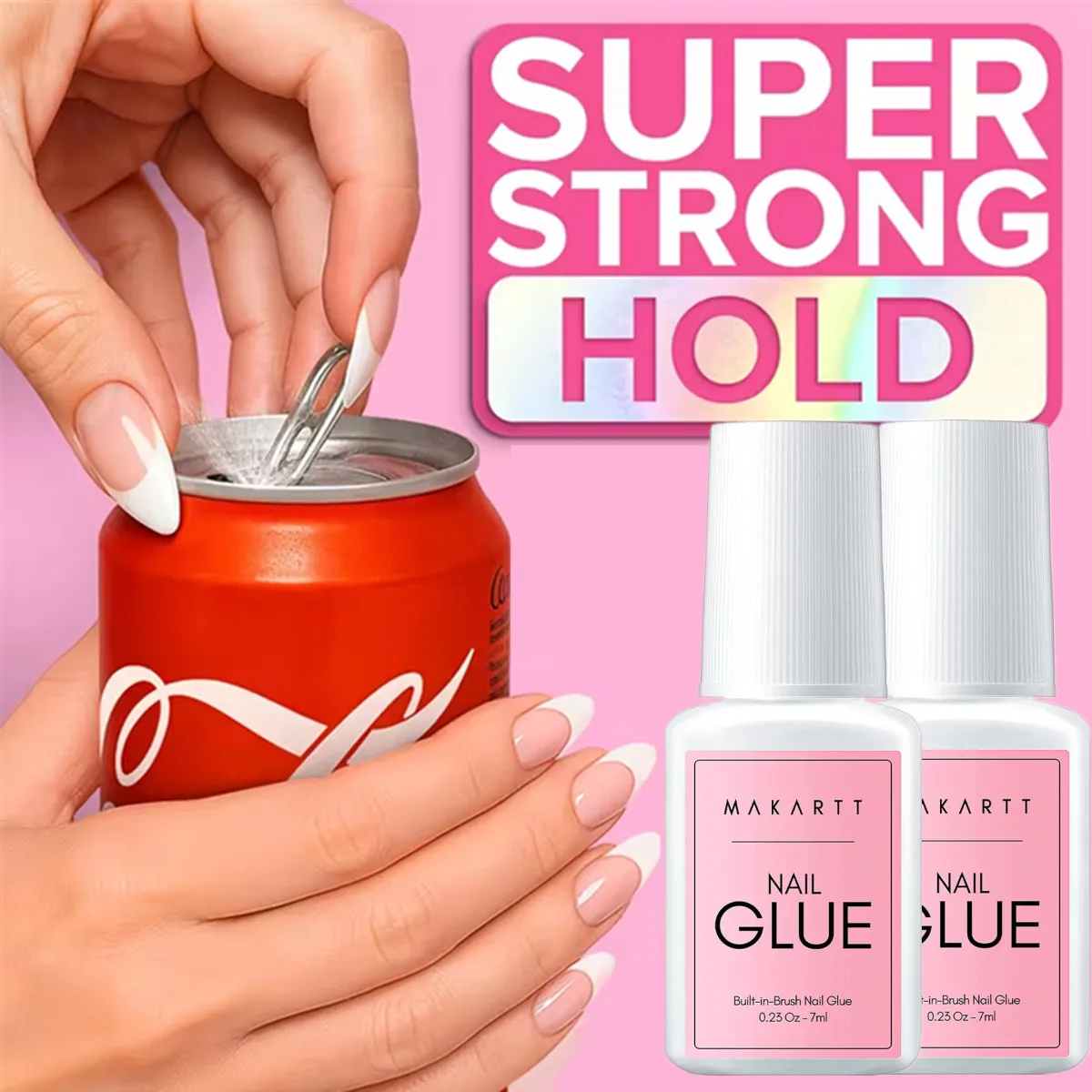 

Набор клея для ногтей Makartt и дегидратора ногтей, сверхпрочный клей для ногтей 7 мл для прессования ногтей и акриловых накладных ногтей для маникюра