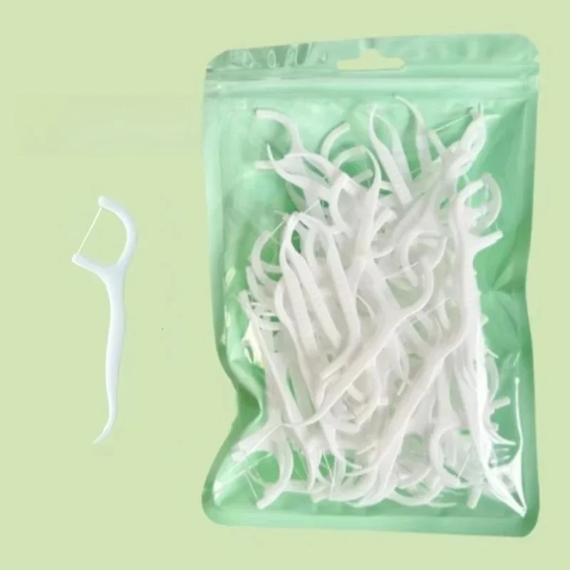 100 pièces bâtons de fil dentaire, fil dentaire de nettoyage en profondeur, soins bucco-dentaires, fil dentaire hygiénique jetable portable, voyage quotidien