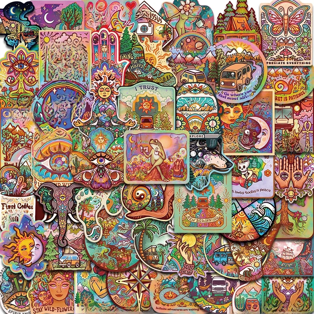 50PCS Spaß Camping Cartoon Aufkleber Graffiti Notebook Wasserdicht Aufkleber Skateboard DIY Koffer für Wasserdichte Aufkleber Geschenk ﻿