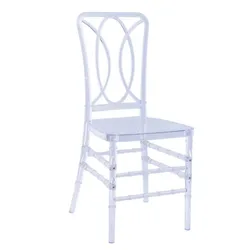 Silla de acrílico transparente de 100 piezas, silla Tiffany desmontable para exteriores, boda, fiesta, Reunión, Hotel, fabricación directa