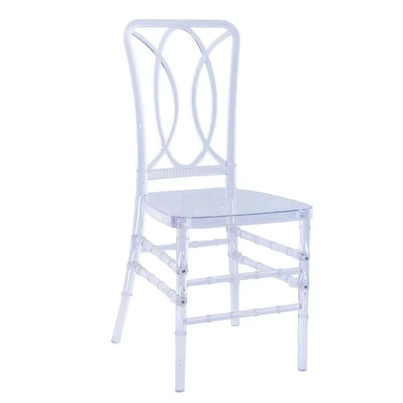 Directly Manufacturing 100 Pcs Transparent Acrylic Detachable Tiffany Chair for Outdoor Wedding Moment Party Gathering Hotel