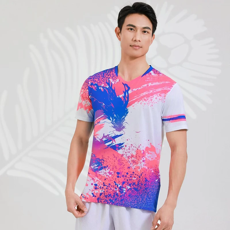 Customize Logo Team 2024  Running T-Shirt Breathable Tennis Shirt Uniform Men Women Unisex Sportwear Badminton Cycling image 6