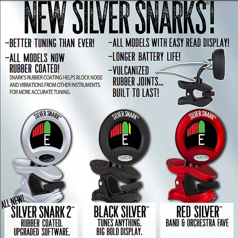 Snark Tuner All Music Instrument Clip-on Chromatic Fast Tuner for Guitar Bass Violin Ukulele Cello Piano, 12 Models Available