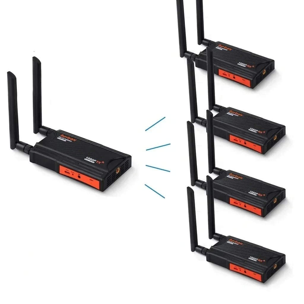 200m bezprzewodowy Adapter Wifi nadajnik i odbiornik wideo przedłużacz HDMI 1x4 1 do 2 3 4 dla PS4 DVD kamera komputer PC do TV Monitor — zdjęcie 2