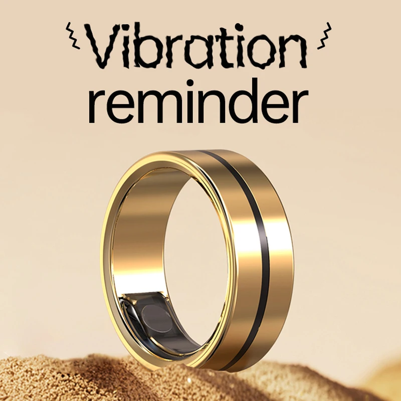 

Smart Ring with Vibration Reminder, Call & Message Notification Ring, Silent Alerts, Health Tracking, Stress & Heart Rate