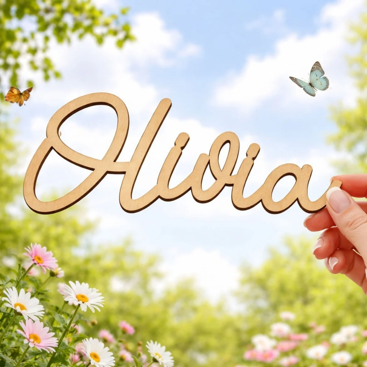 Custom wooden name signs suitable for indoor and outdoor wall decor; perfect for a variety of occasions, including bedrooms, liv