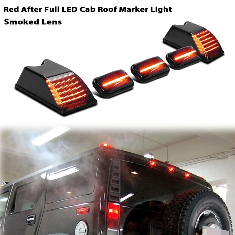 10Pcs T10 LED Bulbs Amber Red - Cab Roof Marker Lights For Hummer H2 & Ford Super Duty