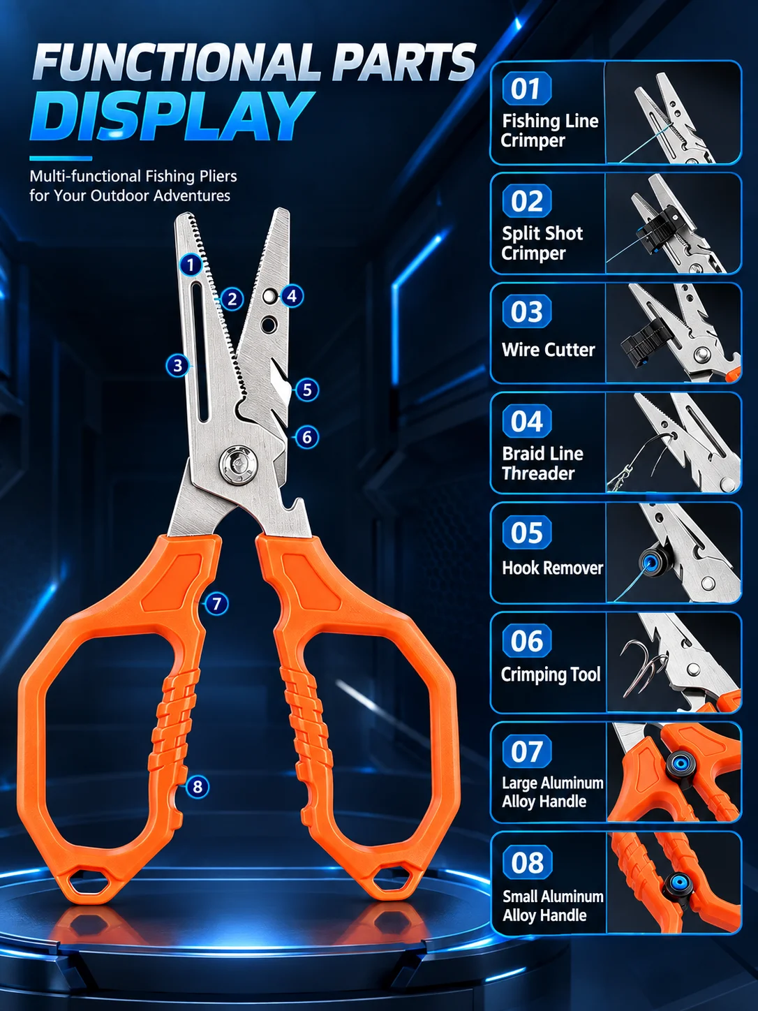 Multifunctional Fishing Scissors Stainless Steel Line Cutter Pliers for Fishing Tackle Braid Line Cutting Hook Removal Tool