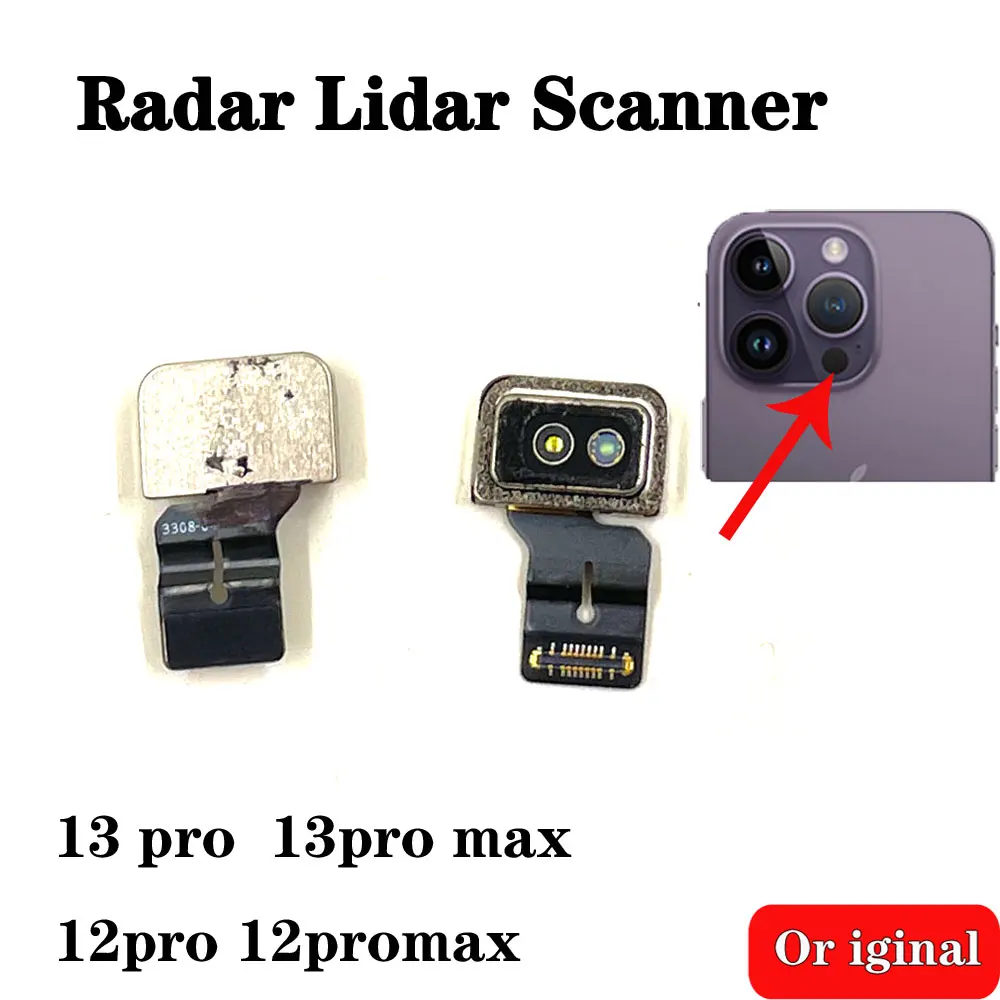 100% Original Radar Lidar For iPhone 12 12 pro 13pro 13 Pro Max Radar Range Finder Scanner Flex Cable Repair Parts