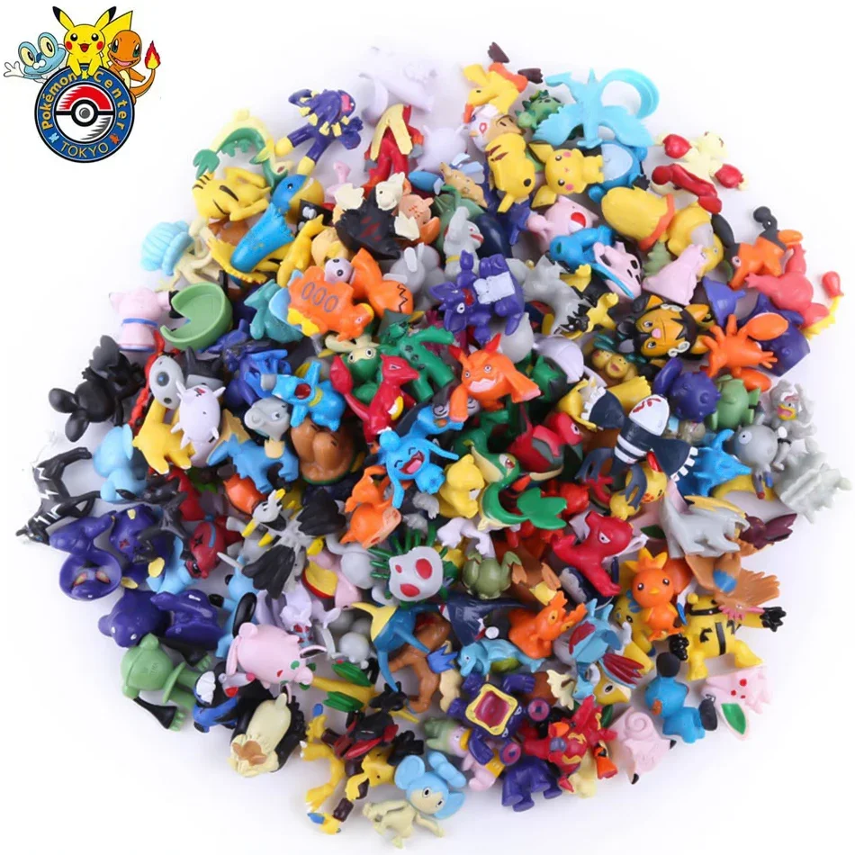24-144 sztuk Pokemon figurka 2-3CM nie powtarzające się minifigurki zabawkowy model Pikachu Anime dzieci zbierają lalki urodziny prezenty — zdjęcie 2